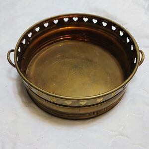 Elegant Brass Heart Design Tray